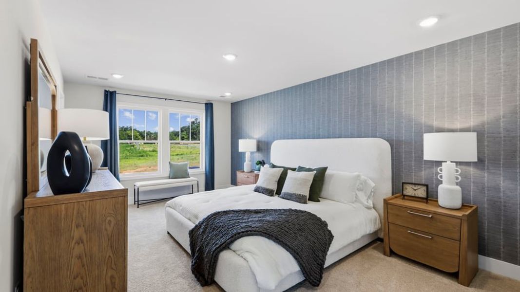 Furnished interior in a model home at Ken's Crossing in Moore (Image 30).