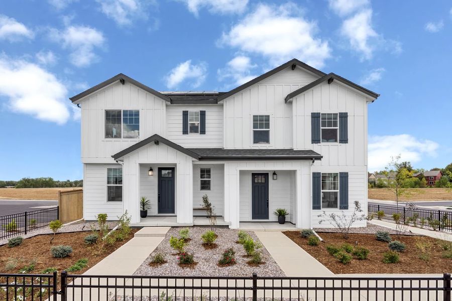 Front exterior of a home in the The Nest Villas at Canyon Creek community, located in Erie, CO (Image 4). Front exterior of a home in the The Nest Villas at Canyon Creek community, located in Erie, CO (Image 4).