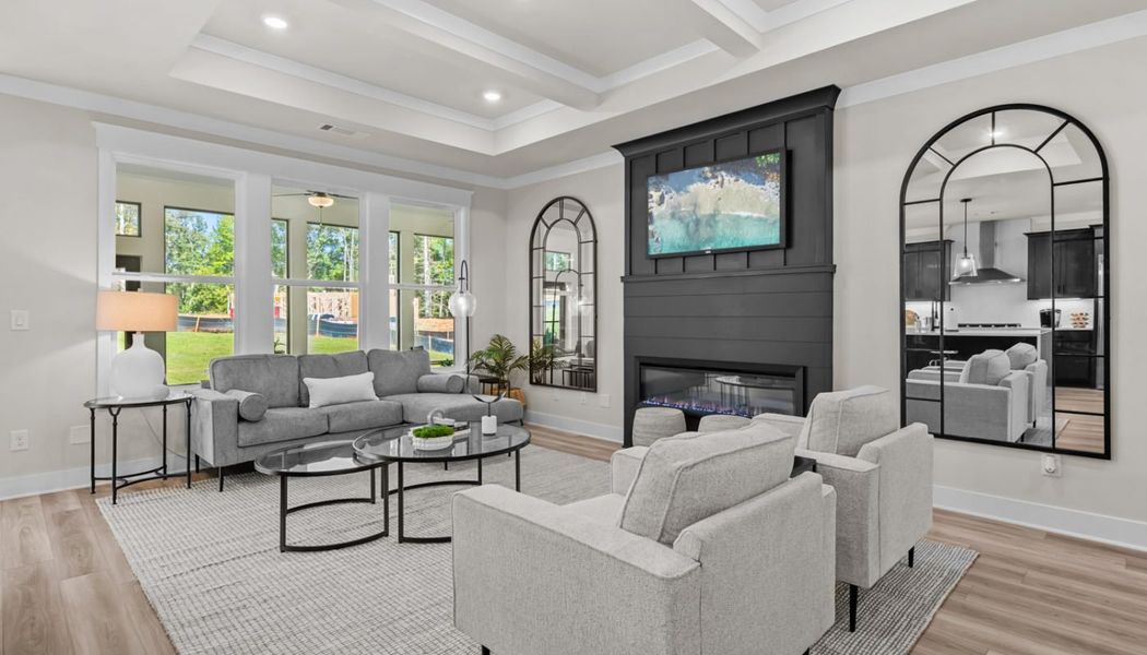 Furnished interior in a model home at Rosewood Lake Preserve in Hoschton (Image 14).