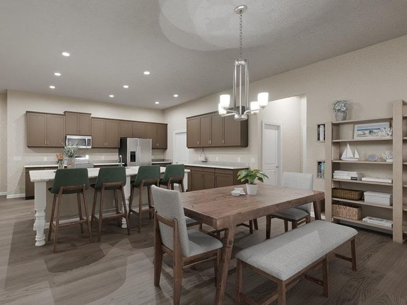 Choose the features and finishes to personalize your dream kitchen. (Artist`s rendering of the Lavender by Highland Homes)