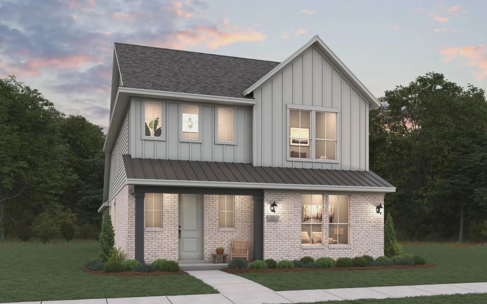 Street view of homes within the Landmark master-planned community in Denton, TX (Image 9).