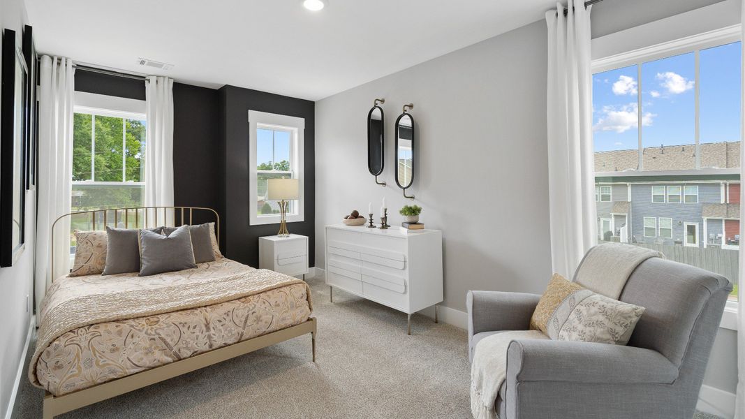 Furnished interior in a model home at Gresham Station in Simpsonville (Image 11).