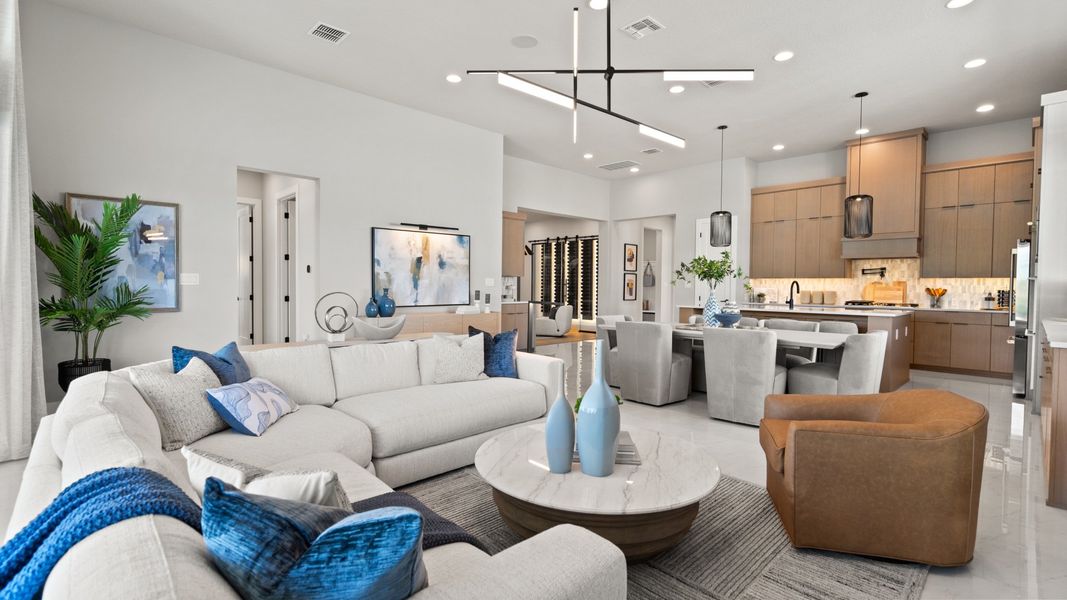 Furnished interior in a model home at Glynlea Country Club 60' in Port St. Lucie (Image 15).