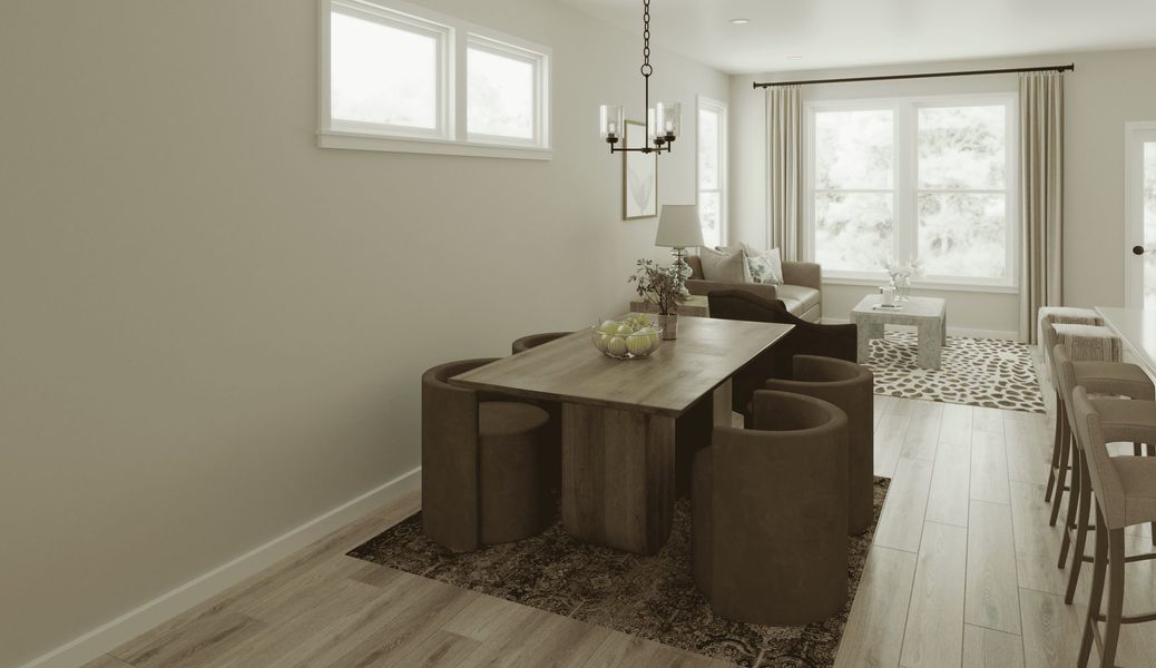 Furnished interior in a model home at Parkstead at Holly Springs in Holly Springs (Image 9).