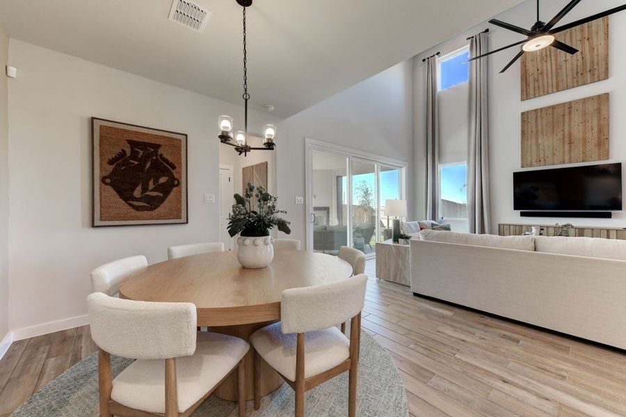 Furnished interior in a model home at Hickory Ridge in Elmendorf (Image 34).