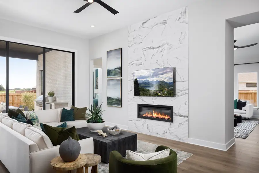 Furnished interior in a model home at Megan's Landing in Castroville (Image 7). Furnished interior in a model home at Megan's Landing in Castroville (Image 7).