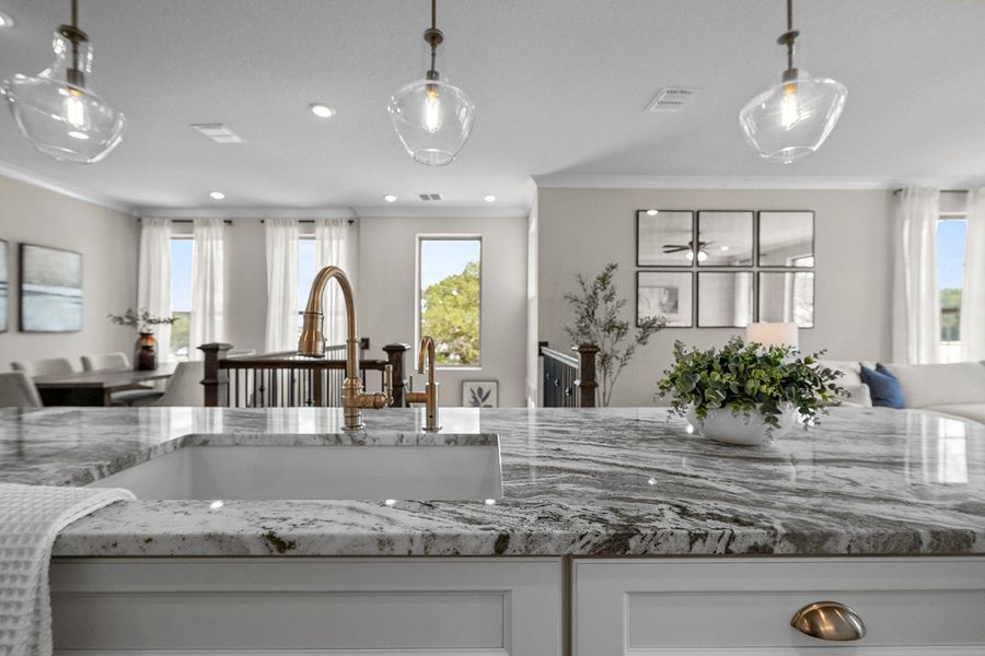 Furnished interior in a model home at Friedrich Hill in San Antonio (Image 38).