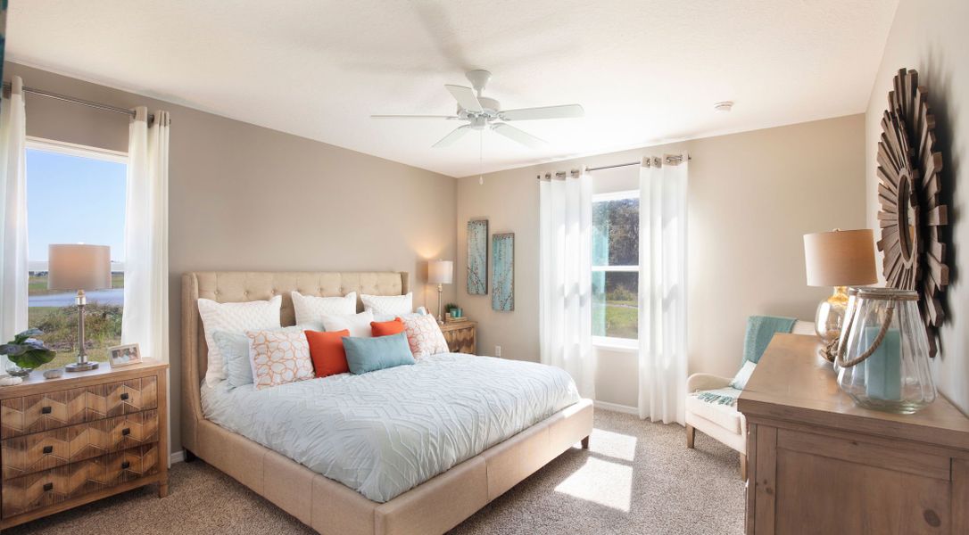 Furnished interior in a model home at Woodland Ranch in Lake Wales (Image 9). Furnished interior in a model home at Woodland Ranch in Lake Wales (Image 9).