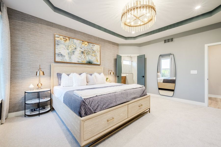 Furnished interior in a model home at Savannah Lakes in Dallas (Image 36).