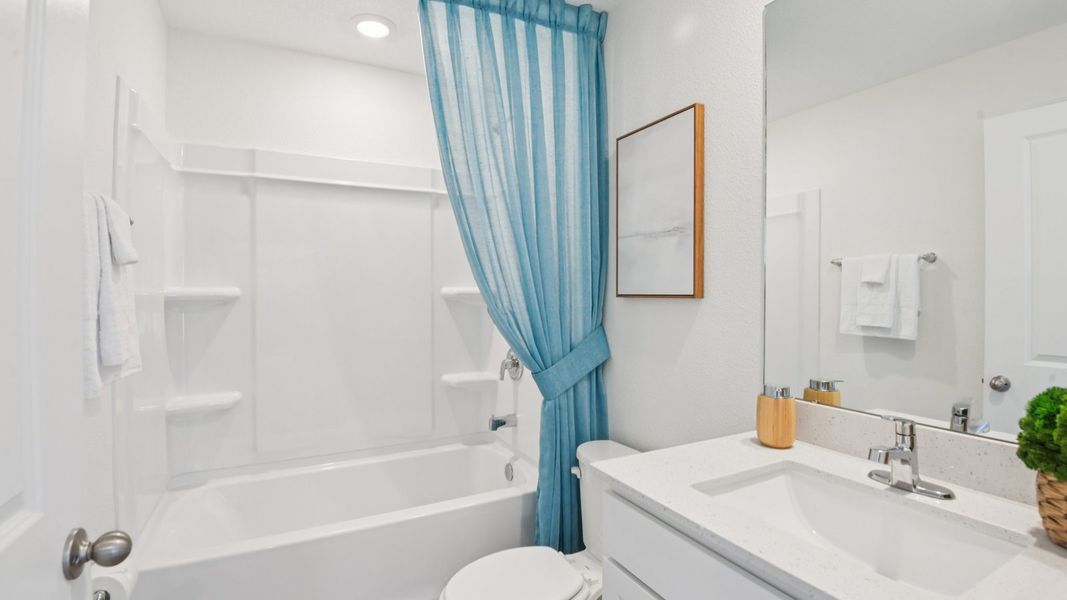 Furnished interior in a model home at Brighton Park in Hudson (Image 28).