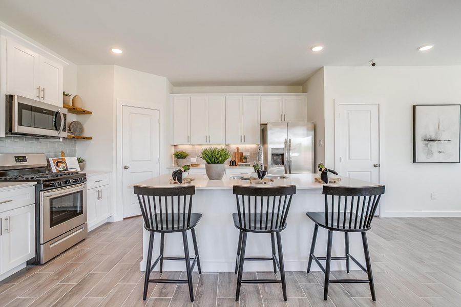 Furnished interior in a model home at Meadow Lakes in Fort Worth (Image 3).