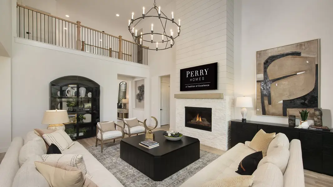 Furnished interior in a model home at Fulshear Lakes 80' in Fulshear (Image 7).