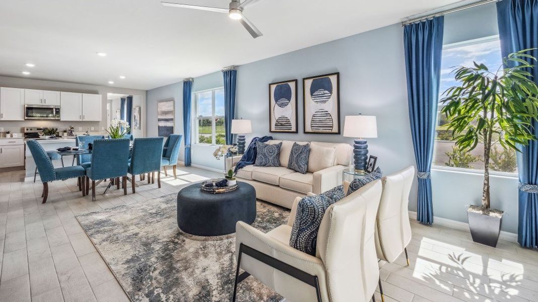 Furnished interior in a model home at Bentley Crossing in Fort Myers (Image 35).