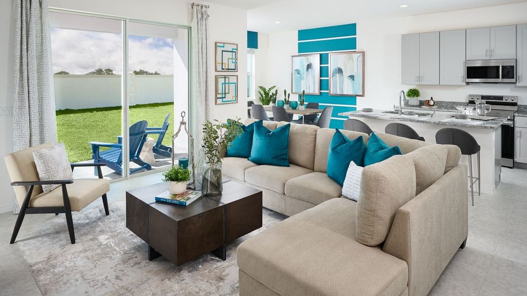 Furnished interior in a model home at Cypress Park Estates in Haines City (Image 9).