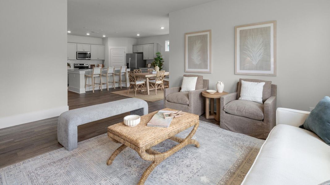 Furnished interior in a model home at The Grove at Blake Farm in Wilmington (Image 26).