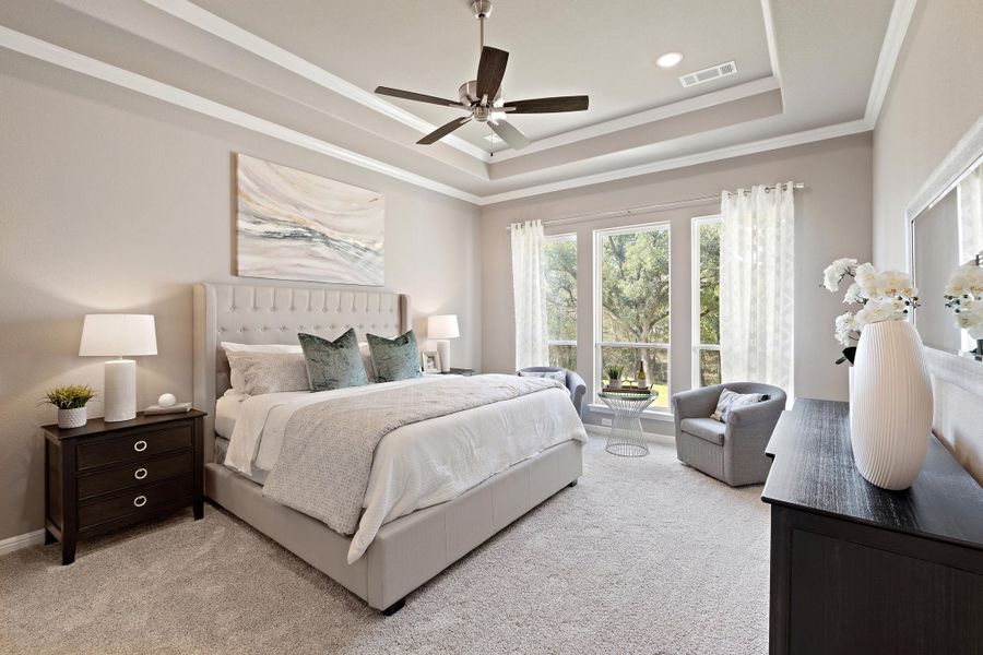 Furnished interior in a model home at Vintage Oaks in Weatherford (Image 25).