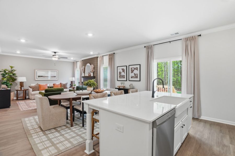 Furnished interior in a model home at Broadway Lake in Anderson (Image 10).