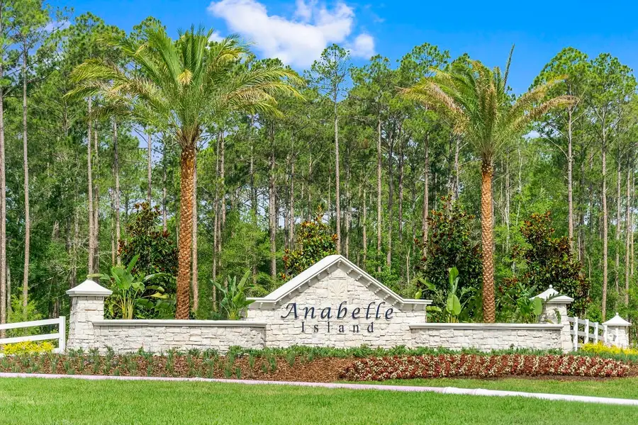 Entrance to the Anabelle Island - Executive Series community in Green Cove Springs, FL, featuring signage and landscaping (Image 2). Entrance to the Anabelle Island - Executive Series community in Green Cove Springs, FL, featuring signage and landscaping (Image 2).