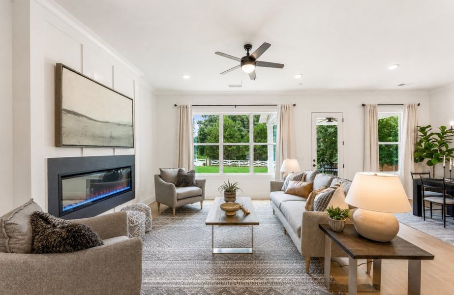 Furnished interior in a model home at Linden Grove in Powder Springs (Image 7).