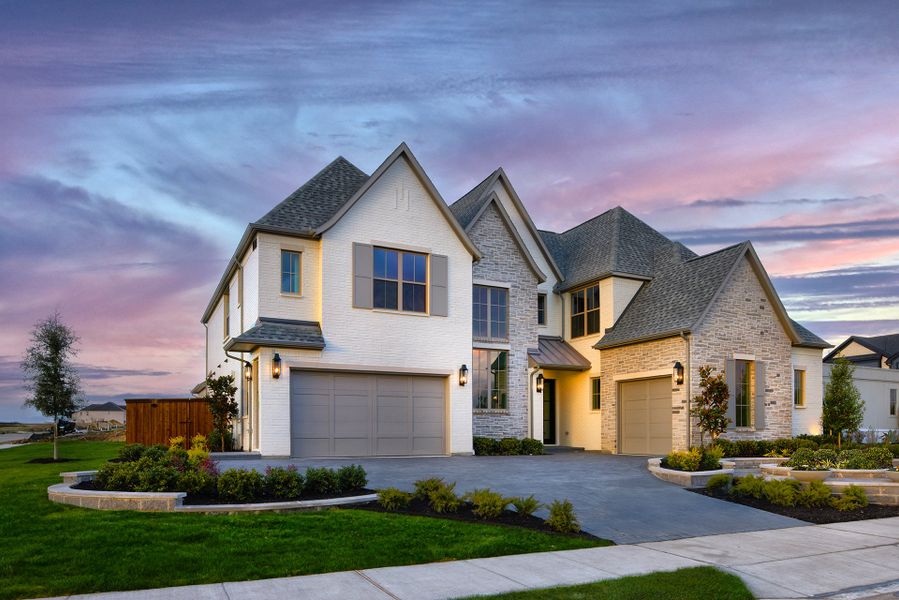 Front exterior of a home in the Park Place - 80' Lots community, located in Prosper, TX (Image 10).