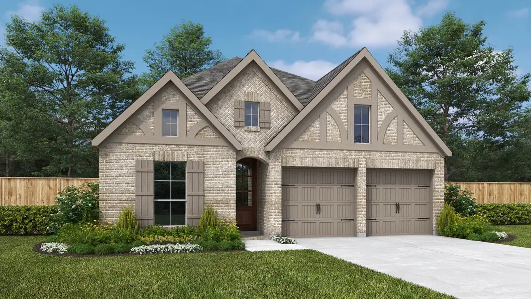 Front exterior of a home in the Everly 50' community, located in Hockley, TX (Image 3).