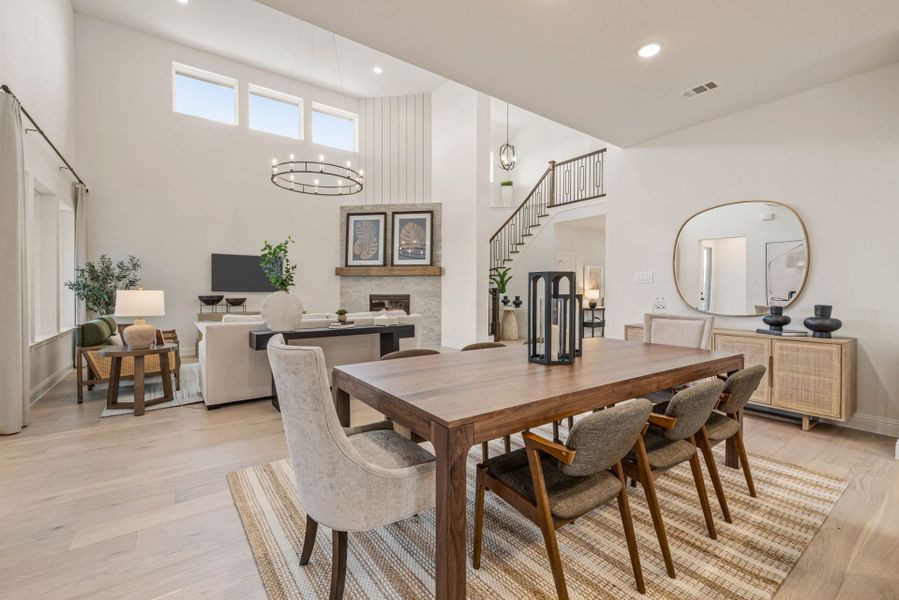 Furnished interior in a model home at Meadow Run in Melissa (Image 9). Furnished interior in a model home at Meadow Run in Melissa (Image 9).