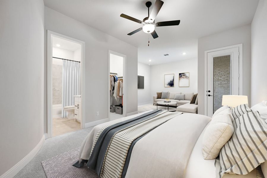 Furnished interior in a model home at The Ridge at Northlake 70s in Northlake (Image 46).