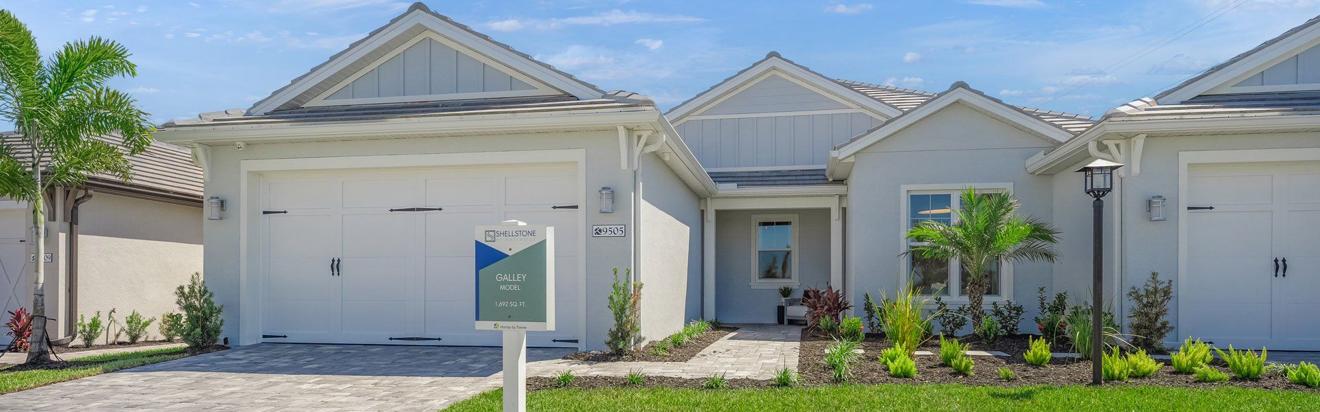 Front exterior of a home in the Shellstone at Waterside community, located in Sarasota, FL (Image 17).