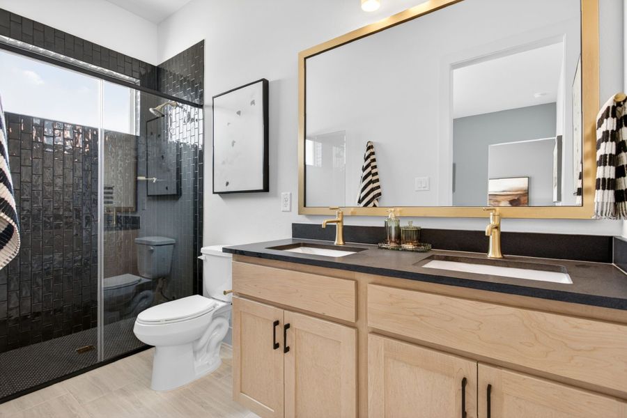 Furnished interior in a model home at Wildflower Ranch in Fort Worth (Image 38).