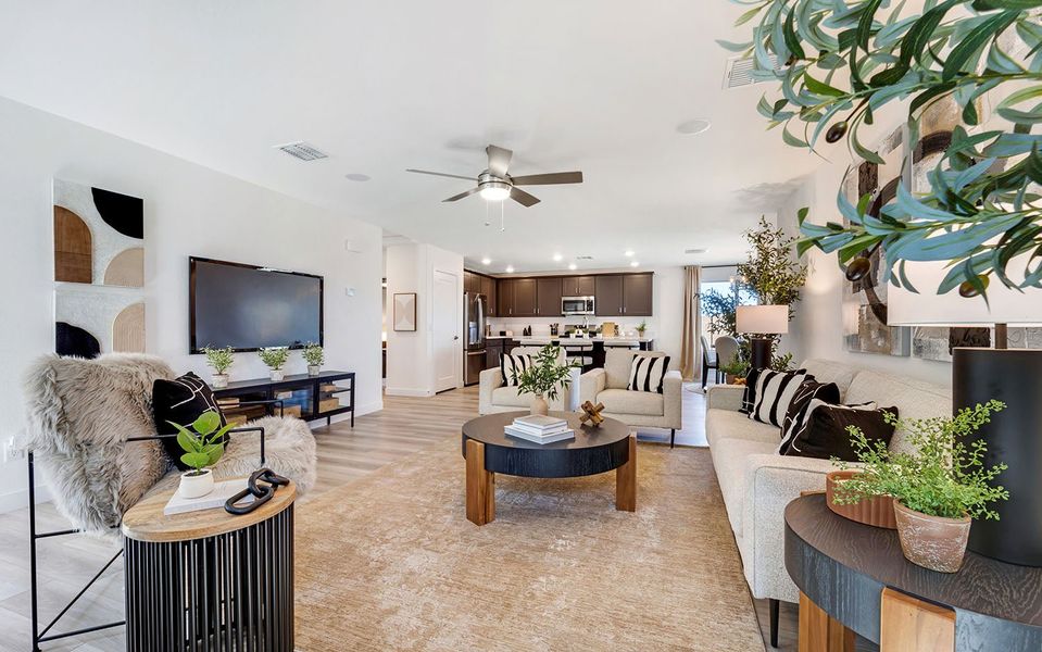 Furnished interior in a model home at Rancho Santa Rosa in Maricopa (Image 43).