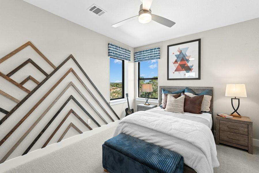 Furnished interior in a model home at Caliterra in Dripping Springs (Image 57).