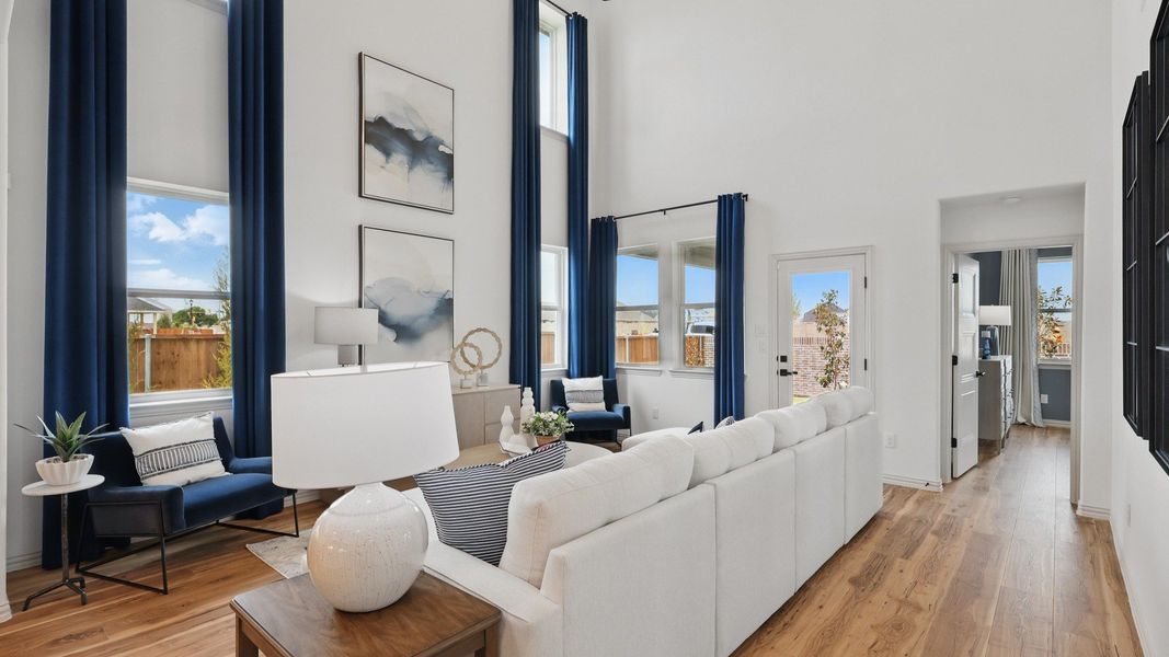 Furnished interior in a model home at Westridge Journey in McKinney (Image 21).
