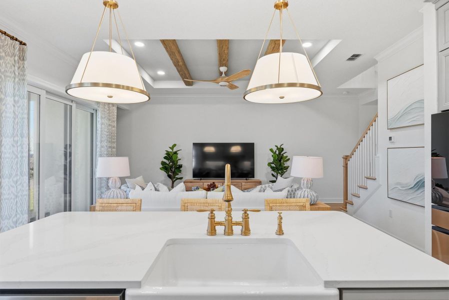 Furnished interior in a model home at Beachview Cove in Ormond Beach (Image 70).