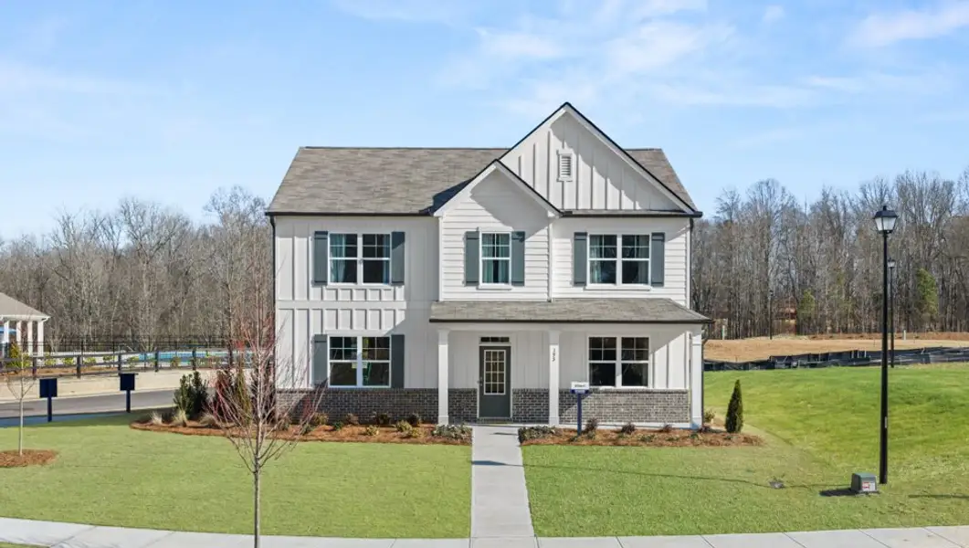Front exterior of a home in the Braselton Village community, located in Braselton, GA (Image 6). Front exterior of a home in the Braselton Village community, located in Braselton, GA (Image 6).