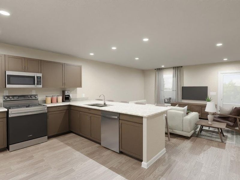 Two layouts will be available to choose from (Artists` rendering of the Isla townhome)