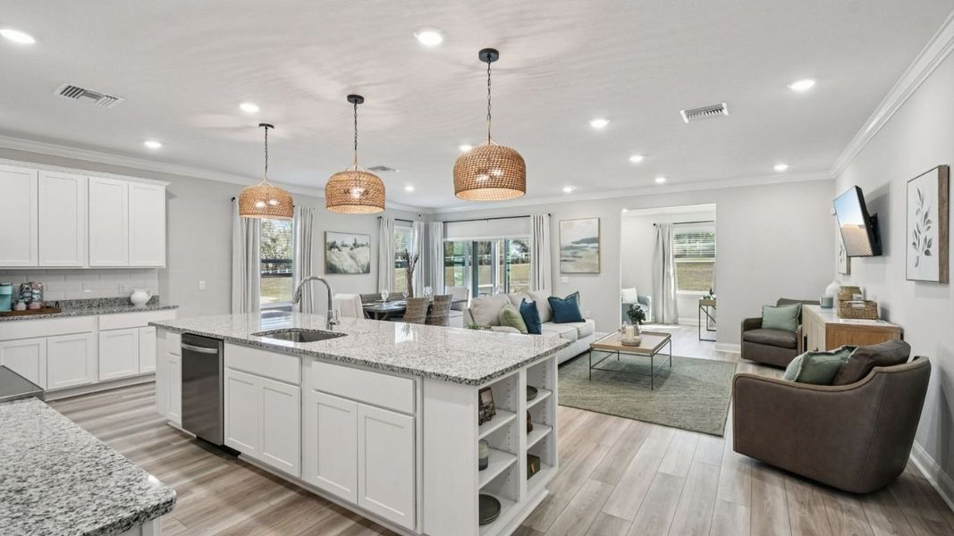 Furnished interior in a model home at Oakwood Estates in Green Cove Springs (Image 9).