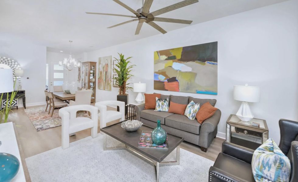 Furnished interior in a model home at Woodhaven in Port Orange (Image 36). Furnished interior in a model home at Woodhaven in Port Orange (Image 36).