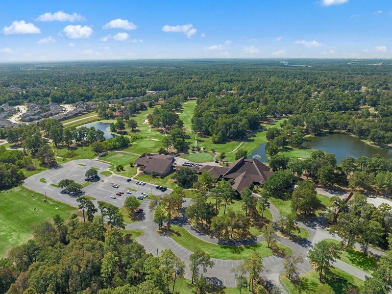Aerial view of the Enclave at Newport community in Crosby, TX, showing layout and nearby surroundings (Image 10).
