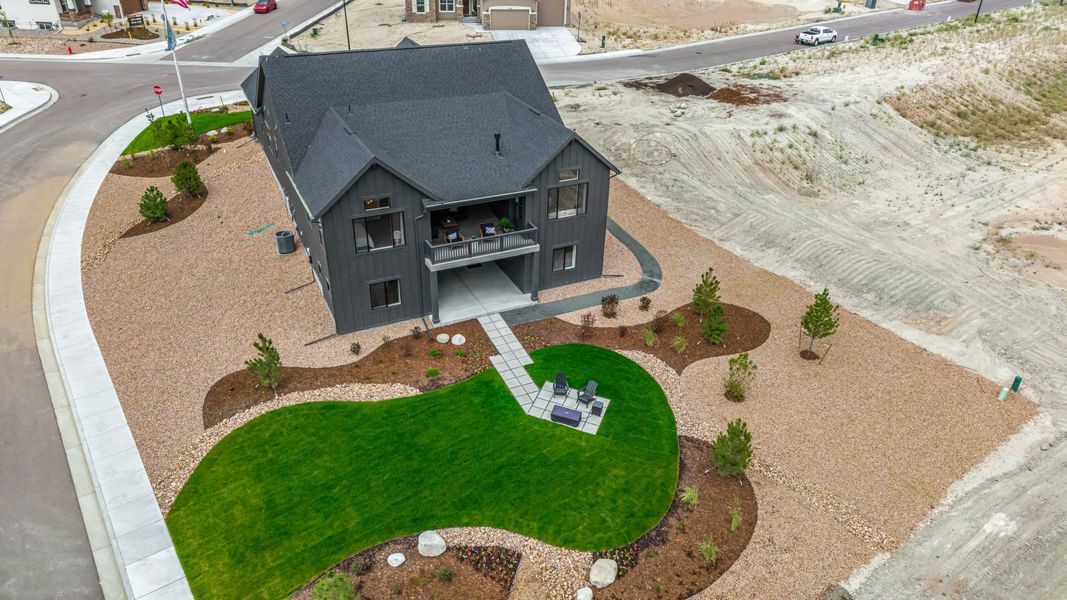 Aerial view of the Jackson Creek community in Monument, CO, showing layout and nearby surroundings (Image 15).