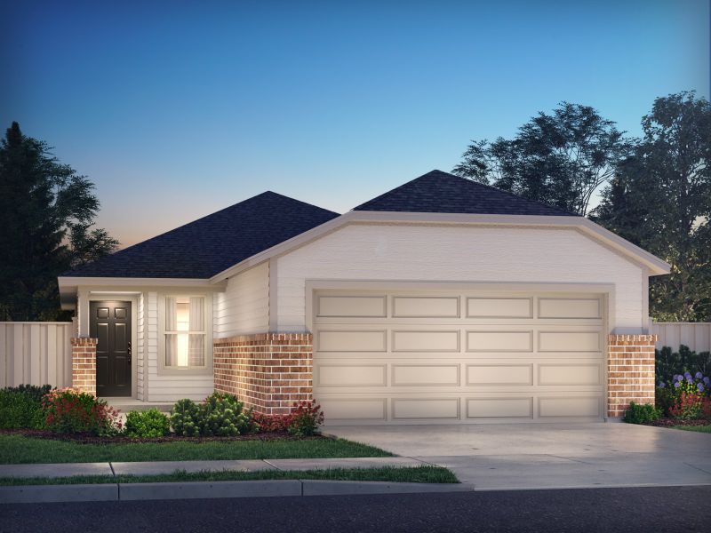 Front exterior of a home in the Riviera Pines - Traditional Series community, located in Huffman, TX (Image 3).