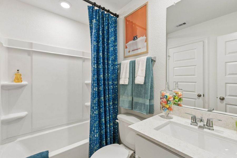 Furnished interior in a model home at Magnolia Springs in Montgomery (Image 30).