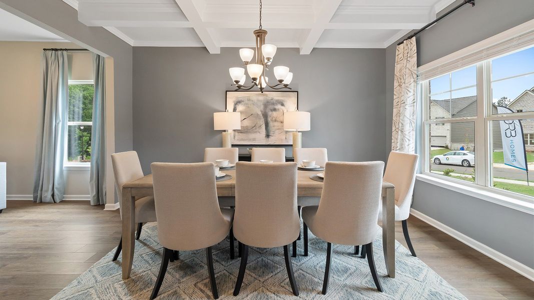 Furnished interior in a model home at Ridgewater in Loganville (Image 10).