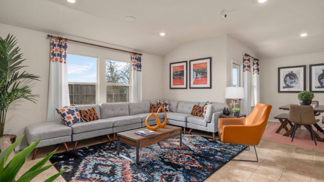 Furnished interior in a model home at Yowell Ranch in Killeen (Image 15).