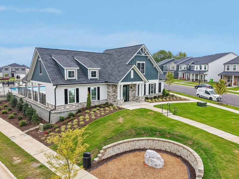 Front exterior of a home in the Cadence Meadows Townes community, located in Zebulon, NC (Image 4).
