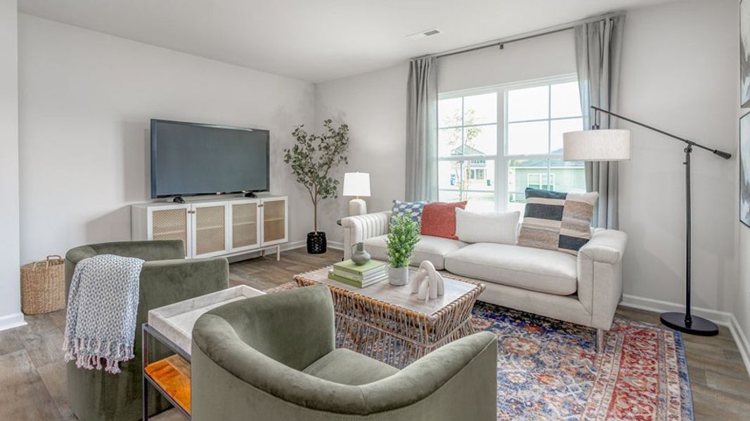 Furnished interior in a model home at Edinborough in Gibsonville (Image 15).