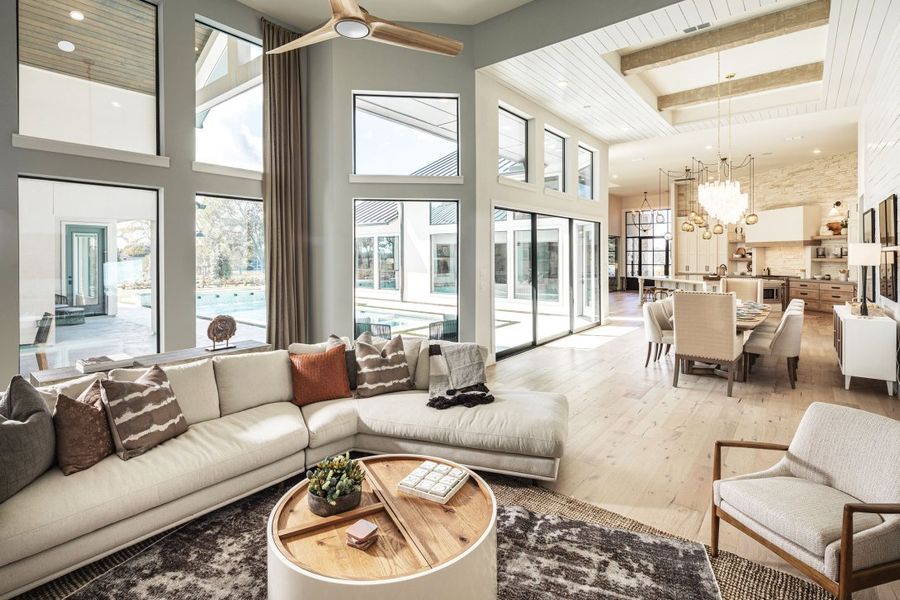 Furnished interior in a model home at Fulshear Rose Estates in Brookshire (Image 5).