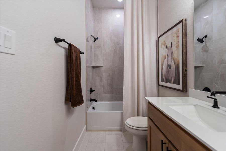 Furnished interior in a model home at Grayson Ridge in Van Alstyne (Image 53).