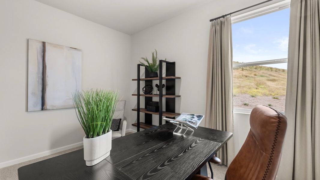 Furnished interior in a model home at Sheffield Highlands in Dallas (Image 29).