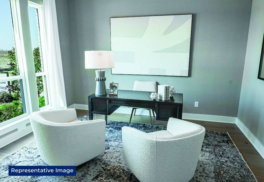 Furnished interior in a model home at LeTara in Haslet (Image 3).