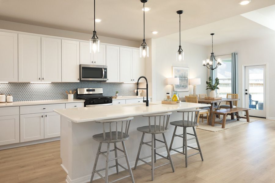 Furnished interior in a model home at Comanche Ridge in San Antonio (Image 8).